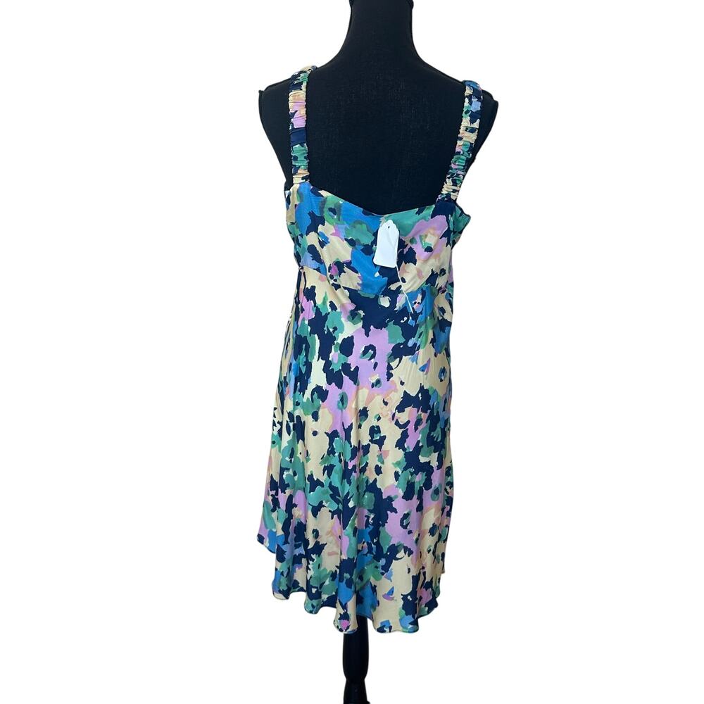 Nicholas Blue Pink Floral Mini Dress Size 18 Sundress Y2K Vacation Designer $365 - Picture 9 of 10